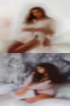 Girls sicking nearby house